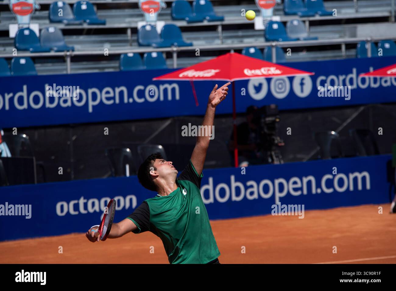 February 24, 2021, Cordoba Capital, Cordoba, Argentina: The player Marcelo Tomas Barrios Vera (265) CHI. Jozef Kovalik (128) SVK beats Marcelo Tomas Barrios Vera (265) CHI 4-6, 6-2, 6-3 and enters the quarterfinals (Credit Image: © Daniel Bustos/ZUMA Wire) Stock Photo