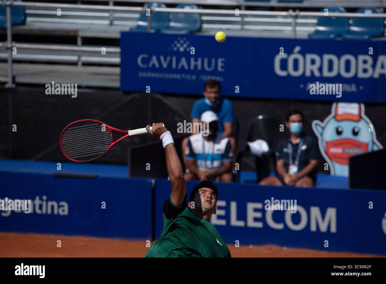February 24, 2021, Cordoba Capital, Cordoba, Argentina: The player Marcelo Tomas Barrios Vera (265) CHI. Jozef Kovalik (128) SVK beats Marcelo Tomas Barrios Vera (265) CHI 4-6, 6-2, 6-3 and enters the quarterfinals (Credit Image: © Daniel Bustos/ZUMA Wire) Stock Photo