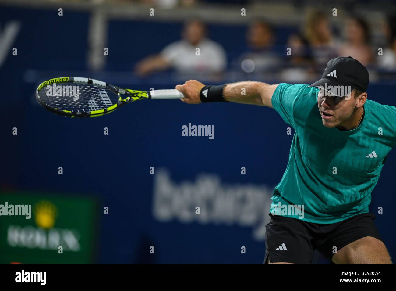 Toronto Canada 4th August 2025 American Tennis Player Alex Michelsen Toronto Canada 4th August 2025 American Tennis Player Alex Michelsen Competes In The Quarter Final Of The National Bank Open Presented By Rogers At The Sobeys Stadium In Toronto 3C920W4