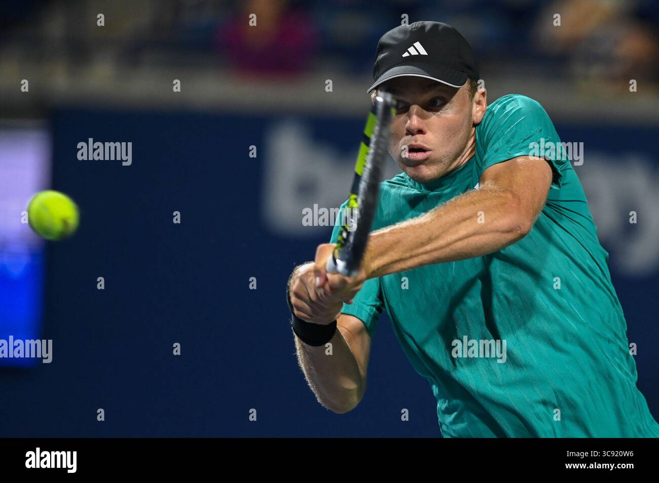 Toronto Canada 4th August 2025 American Tennis Player Alex Michelsen Toronto Canada 4th August 2025 American Tennis Player Alex Michelsen Competes In The Quarter Final Of The National Bank Open Presented By Rogers At The Sobeys Stadium In Toronto 3C920W6
