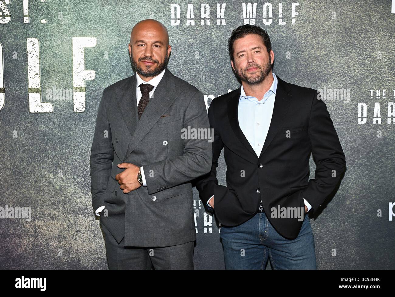 Dar Salim, left, and Jared Shaw attend the premiere of "The Terminal ...