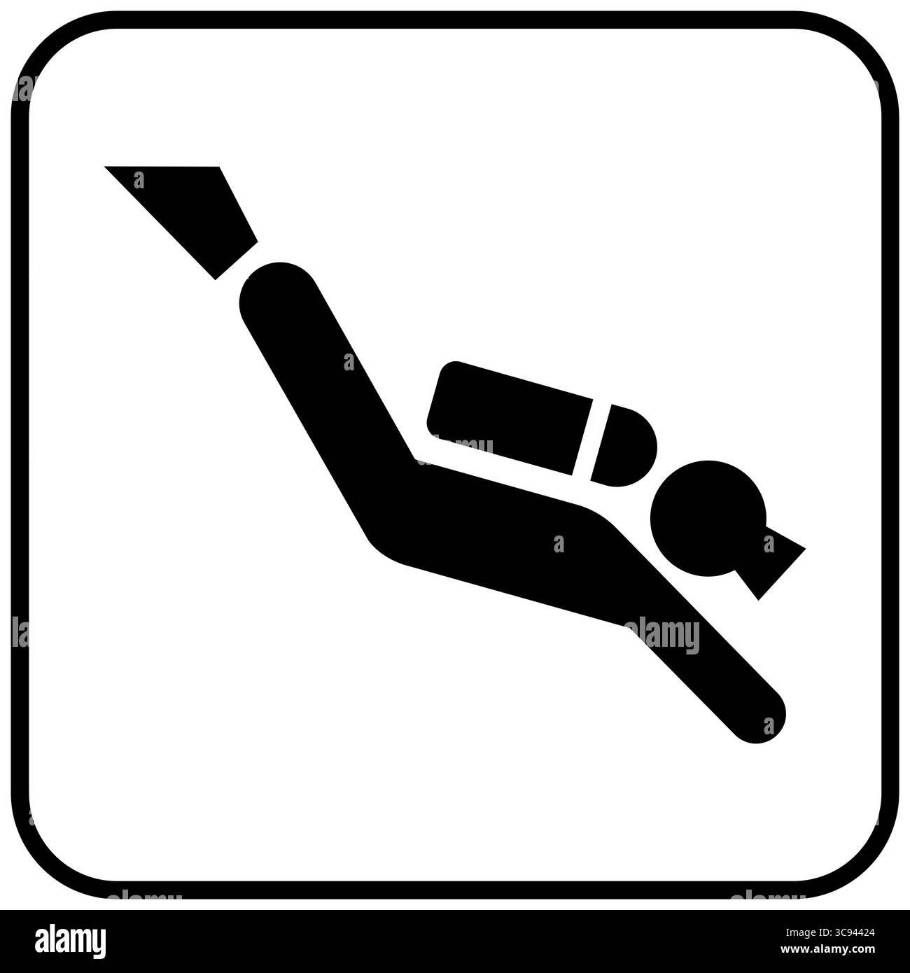 Scuba diving icon Stock Photo - Alamy