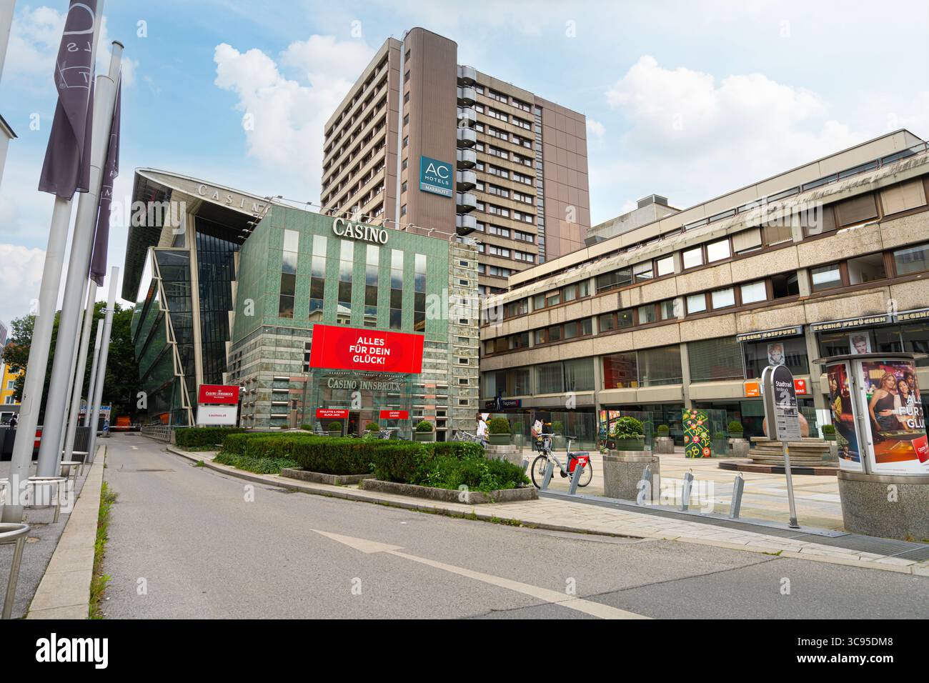 Innsbruck, Austria. July 31, 2025. external view of the Casino in the city center Stock Photo