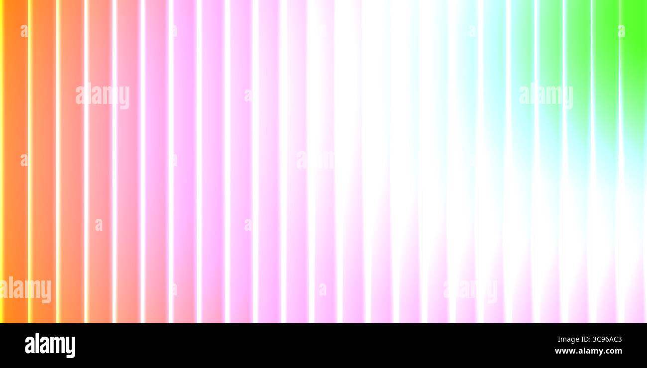 Vertical fluted glass with ripple effect and orange purple glow. Grainy ...