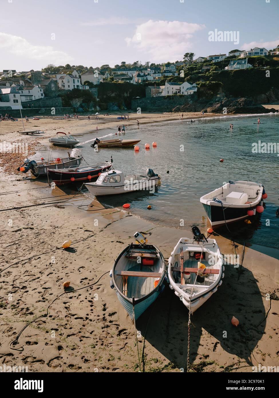 Gorran Haven harbour and beach in Cornwall England UK Stock Photo