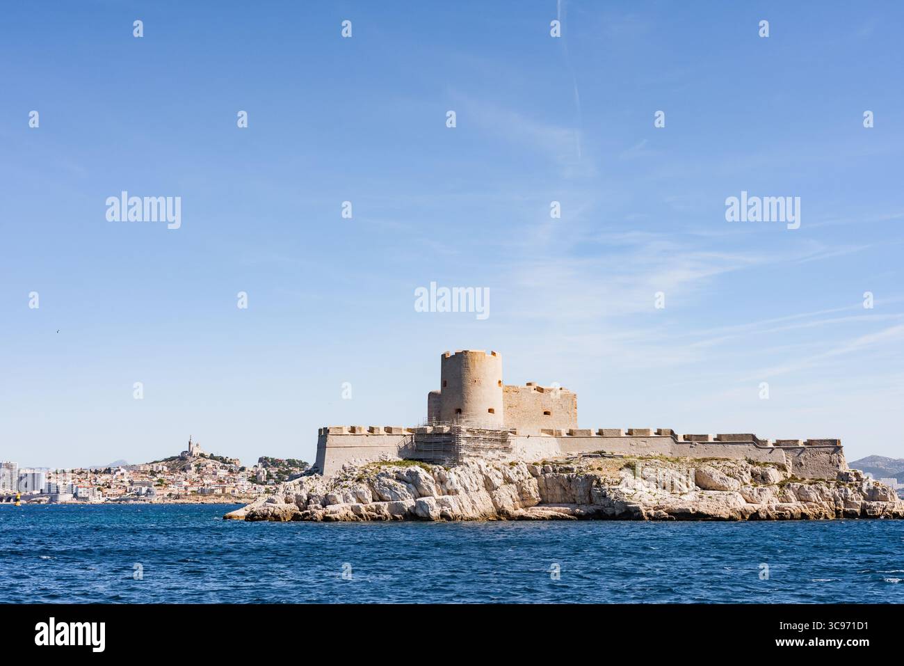 The Chateau d'If stands on the Ile d'If, one of the Frioul Archipelago, close to Marseille, Bouches-du-Rhone, France Stock Photo