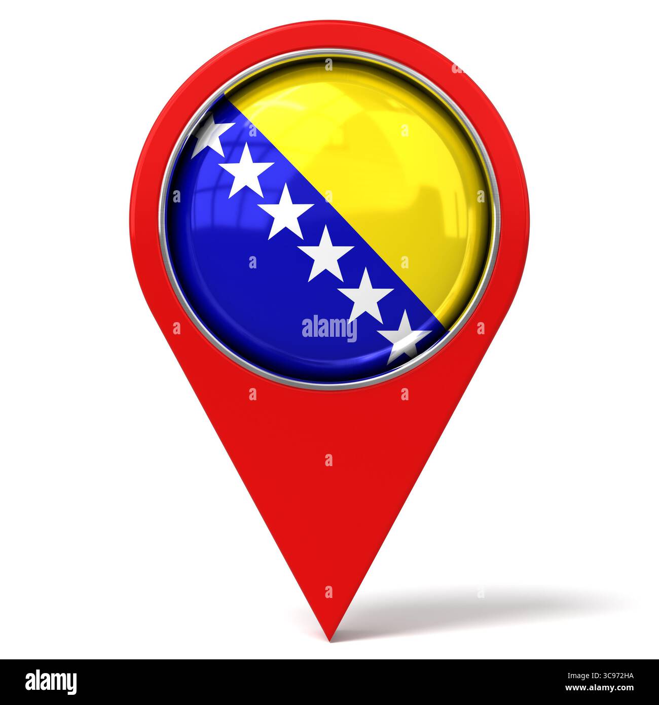 Bosnia herzegovina circular flag hi-res stock photography and images ...