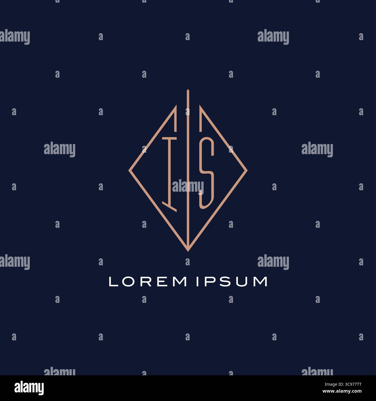 Monogram IS logo with diamond rhombus style luxury modern logo design ...