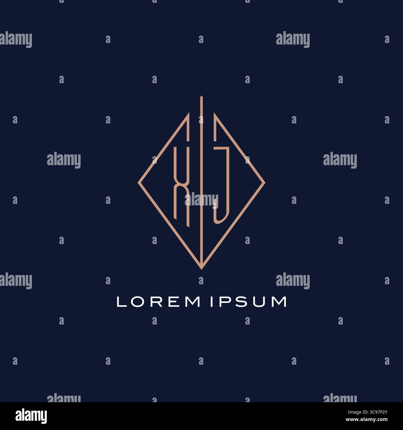 Monogram XJ logo with diamond rhombus style luxury modern logo design ...