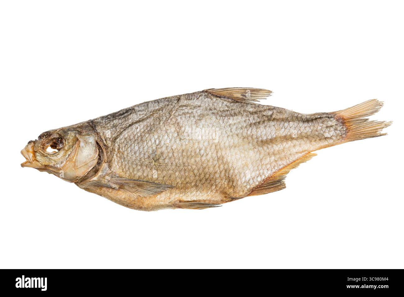 Dried fish bream isolated on white background. Stock Photo