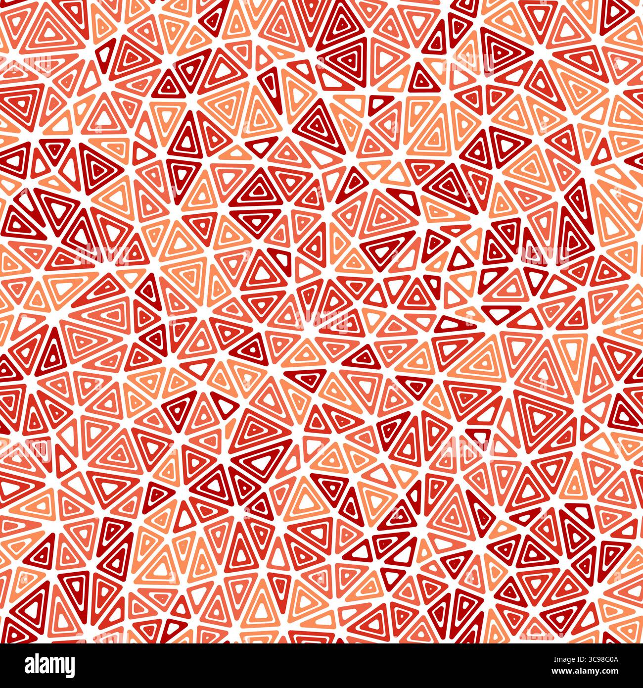 Triangles pattern. Compact shape size. Multiple repeated inner triangles. Monotone style. Repeatable pattern. Beautiful vector tiles. Stock Vector