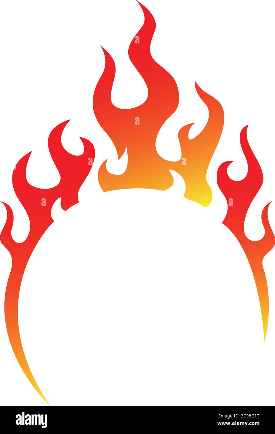 Flaming Crown Vector Design Illustration, Stock Vector