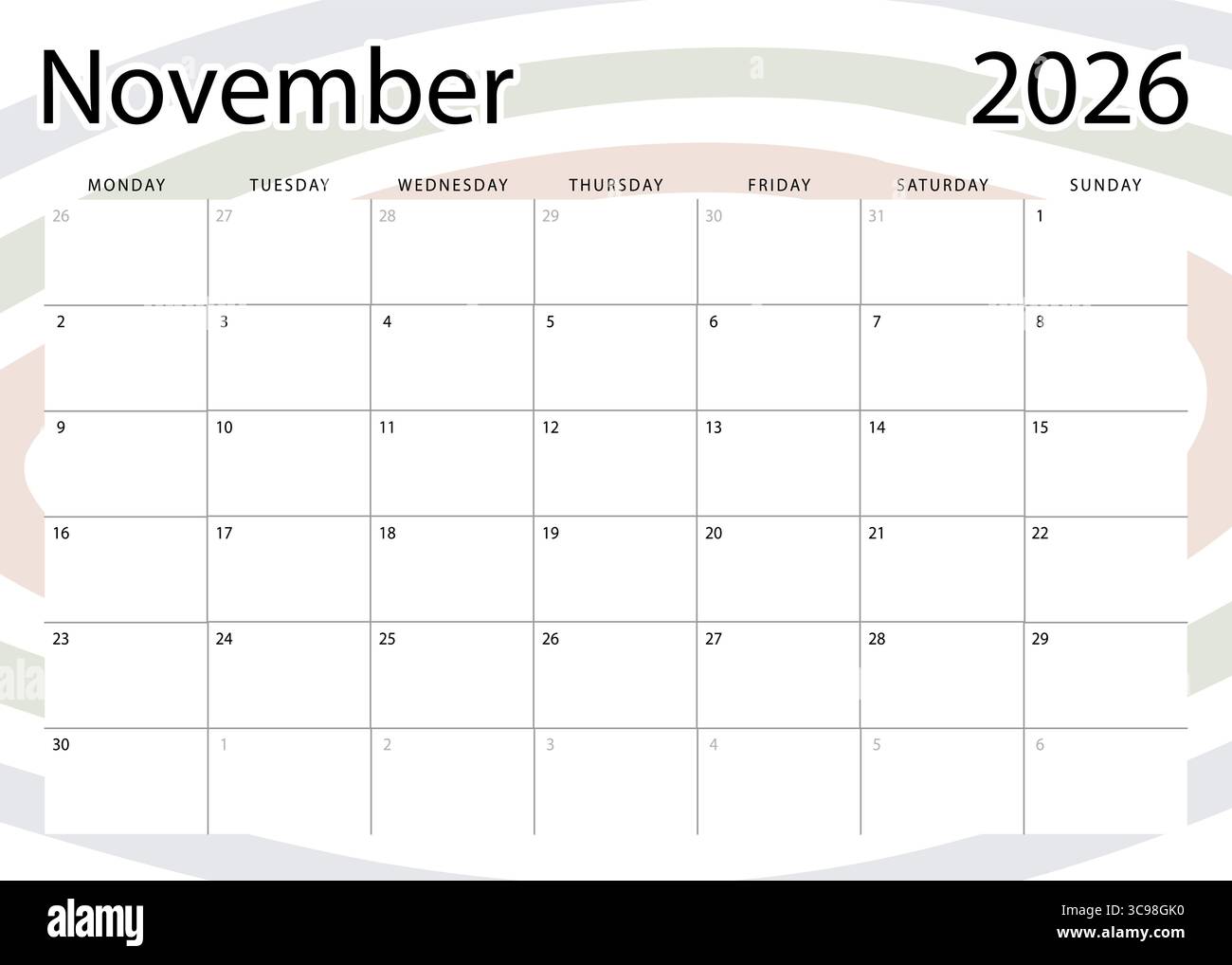 November 2026 Stock Vector Images - Alamy