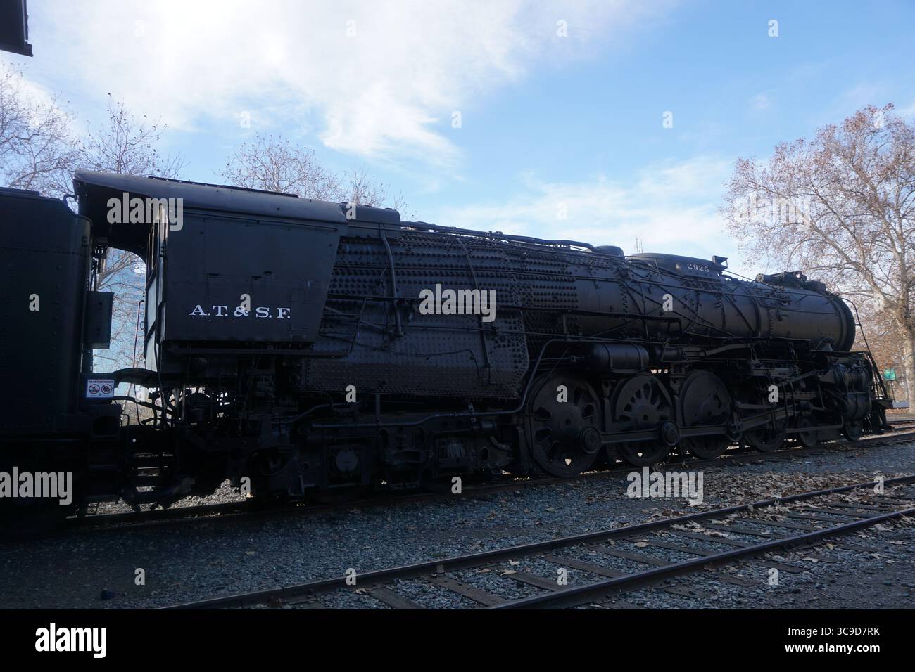 Side view of a preserved vintage train carriage at a heritage railway exhibit Stock Photo