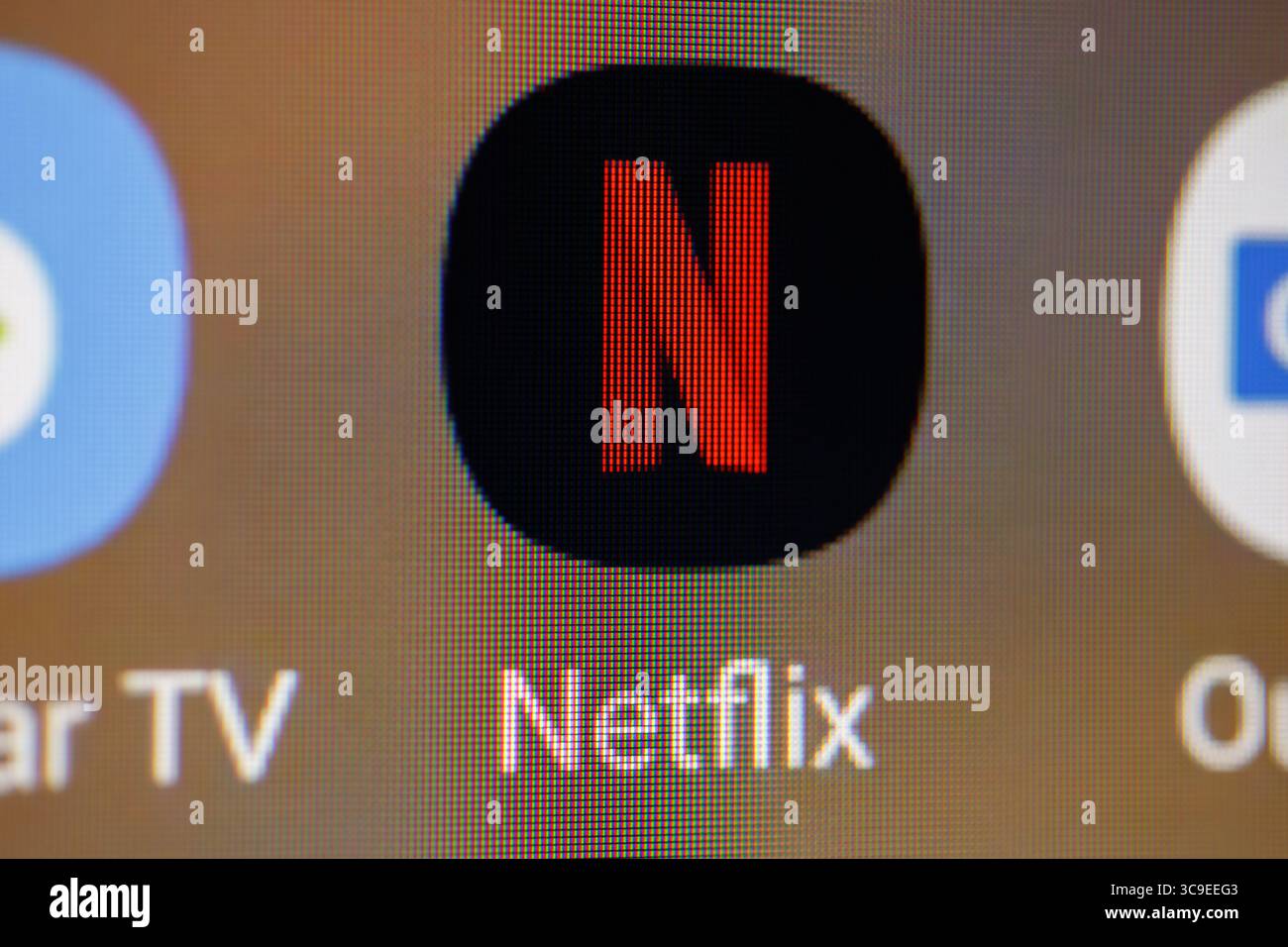 Buenos Aires, Argentina August 5th 2025 Netflix icon on a mobile