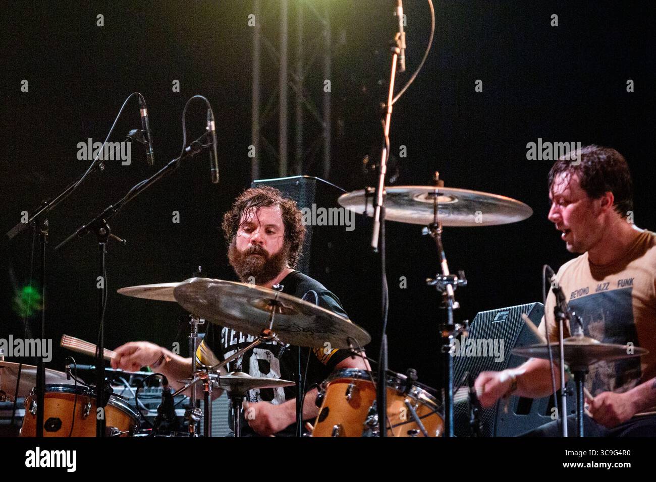 Man playing drums in led hi-res stock photography and images - Alamy