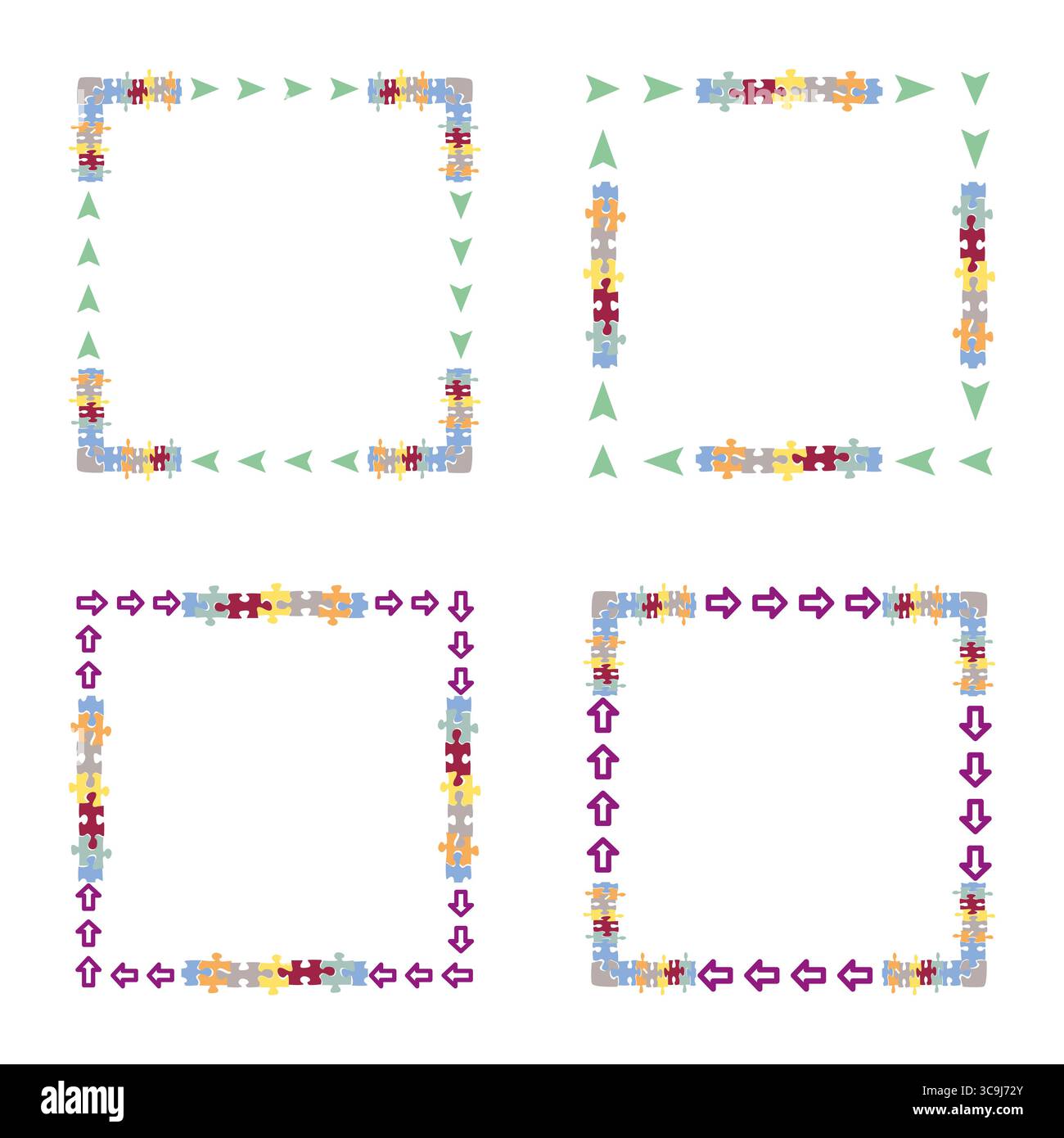 Frame border icon. Subtle dotted symbol. Green outline design. Vector frame illustration. Stock Vector