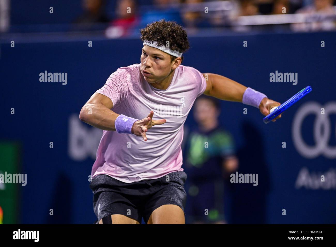 Toronto Canada 5th August 2025 American Tennis Player Ben Shelton Toronto Canada 5th August 2025 American Tennis Player Ben Shelton Competes In The Quarter Final Of The National Bank Open Presented By Rogers At The Sobeys Stadium In Toronto 3C9MMKE