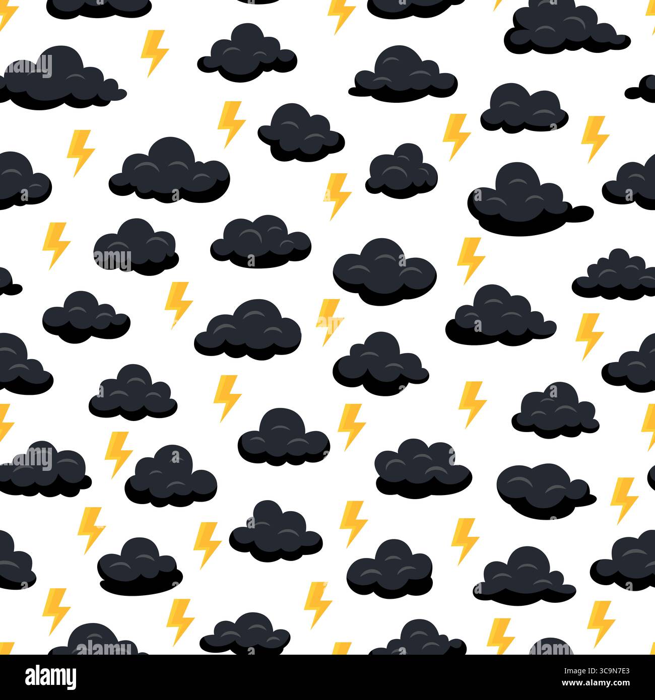 Cartoon lightning bolt cloud hi-res stock photography and images - Alamy