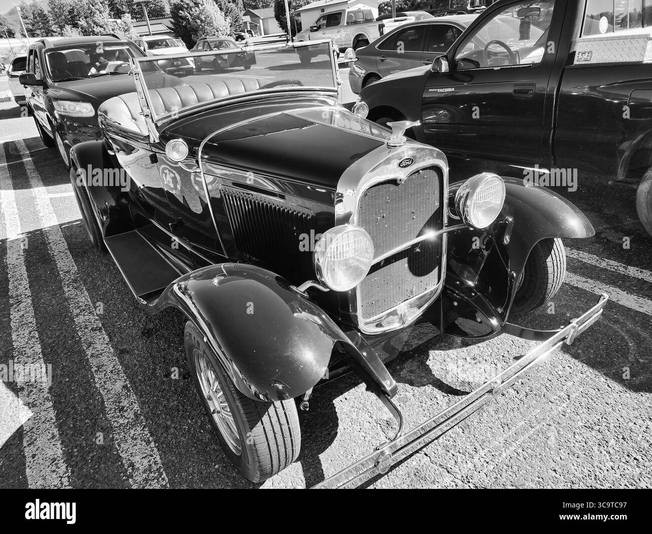 1930 ford model a tudor sedan Black and White Stock Photos