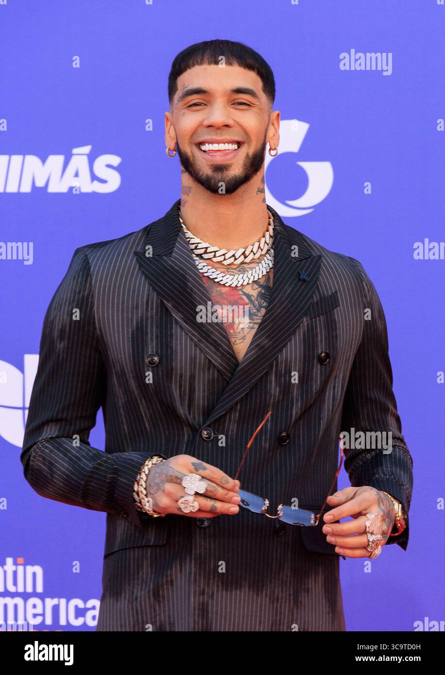 April 20, 2023, Los Angeles, California, USA: Anuel AA on the red carpet of  the 2023 Latin American Music Awards held on Thursday April 20, 2023 at the  MGM Grand in Las