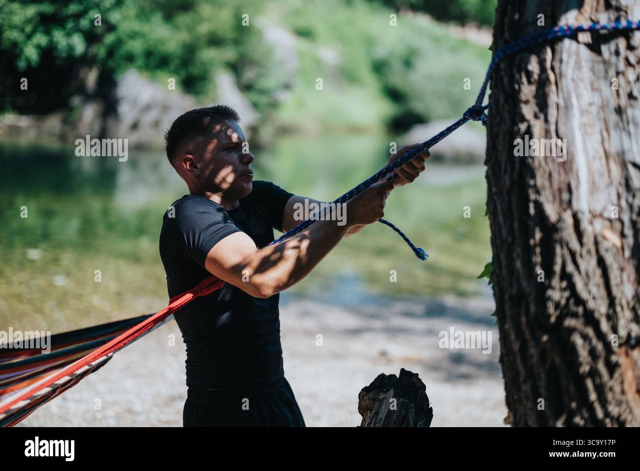 Hammock setup hi-res stock photography and images - Alamy