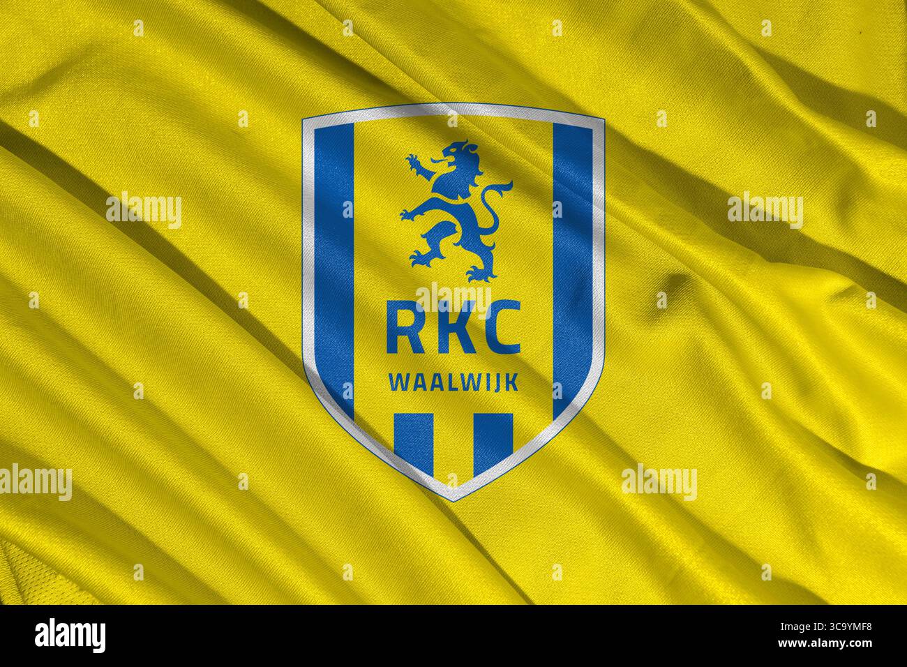Pringsewu, Lampung; August 6, 2025; flag logo with textured fabric of ...