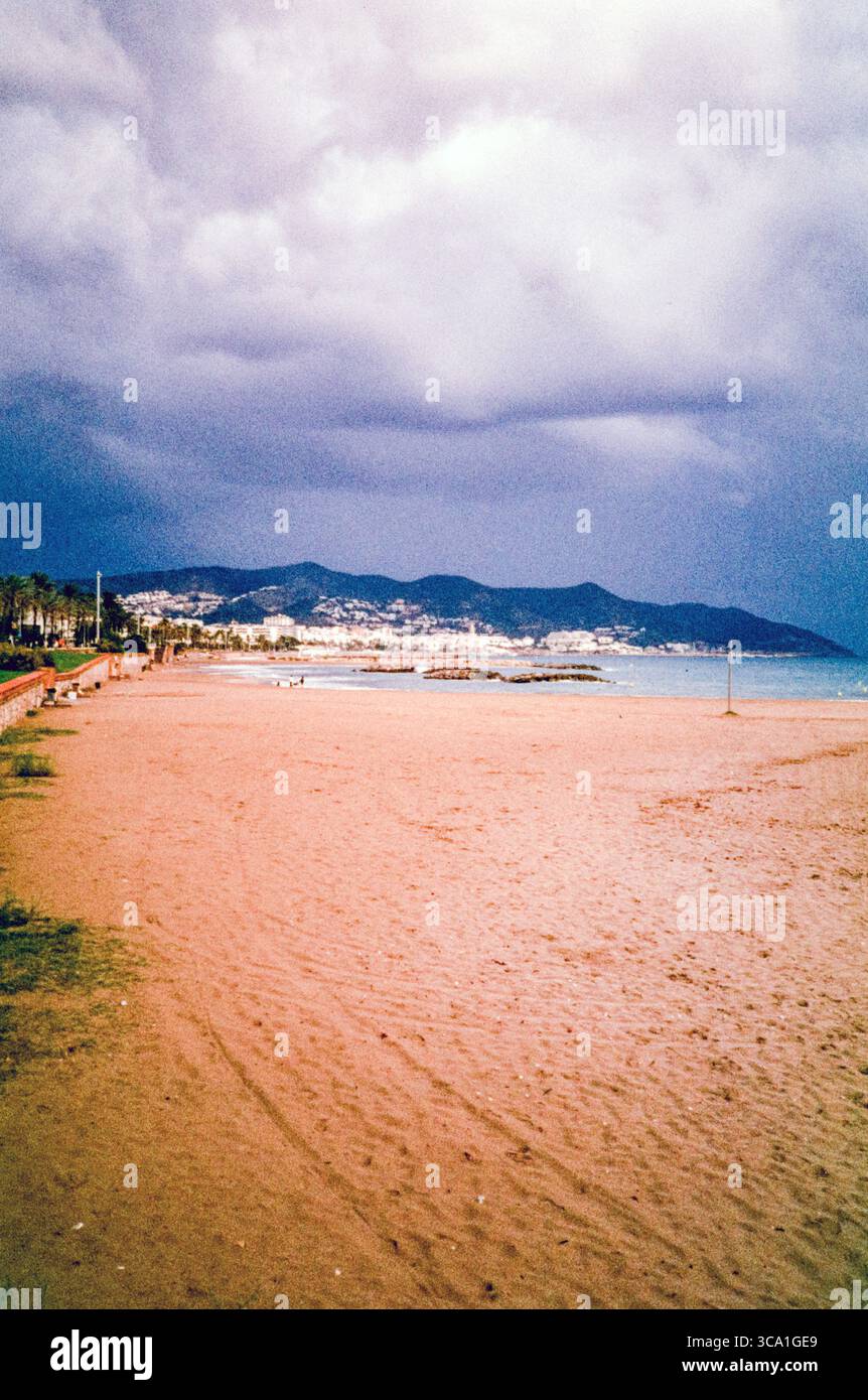Beach at Sitges, Catalonia, Spain. Stock Photo