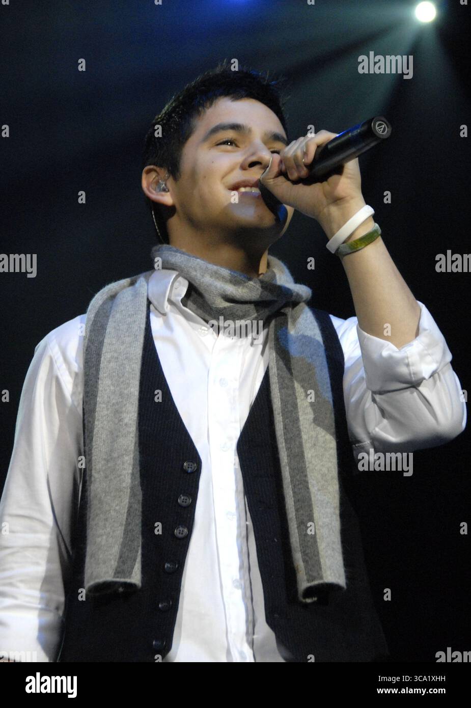 David Archuleta performing at the Z100 Jingle Ball in New York City - 12 December 2008 Stock Photo