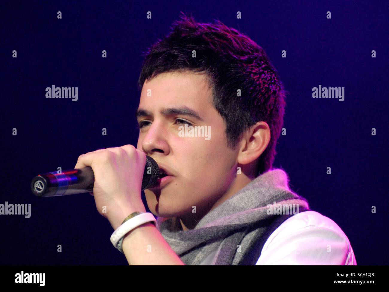 David Archuleta performing at the Z100 Jingle Ball in New York City - 12 December 2008 Stock Photo