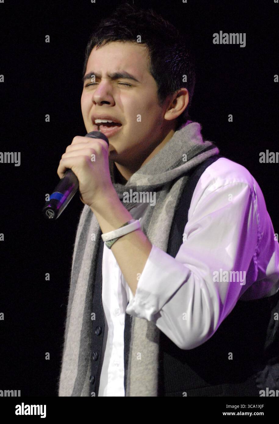 David Archuleta performing at the Z100 Jingle Ball in New York City - 12 December 2008 Stock Photo