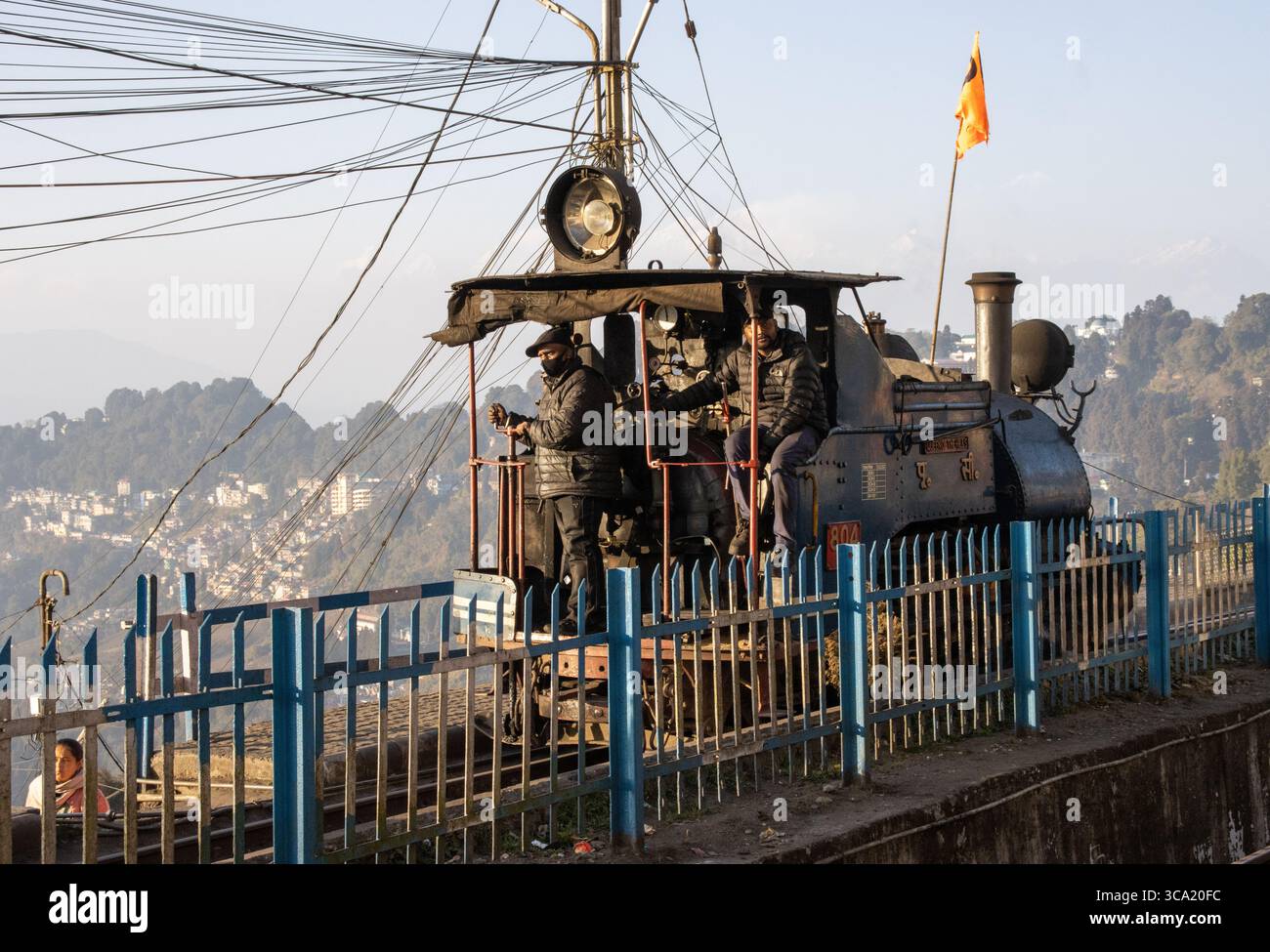 804 Train DARJEELING, WEST BENGAL, INDIA - FEBRUARY 9, 2024 Darjeeling Himalayan ...