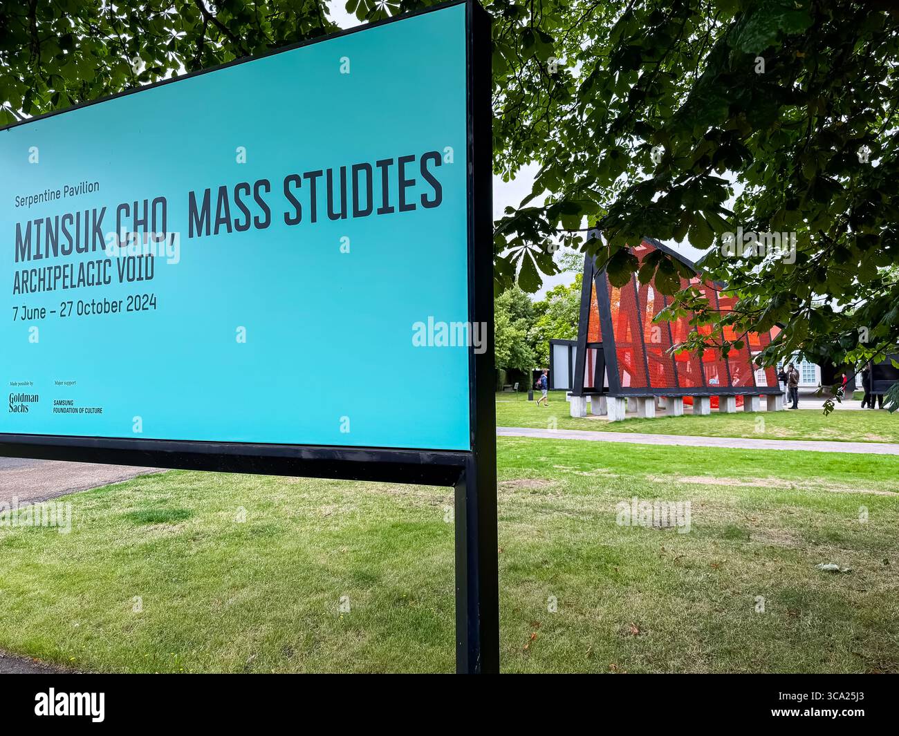 Archipelagic Void    23rd Serpentine Pavilion - 2024 by Minsuk Cho, Mass Studies - Smartphone Captured Stock Image