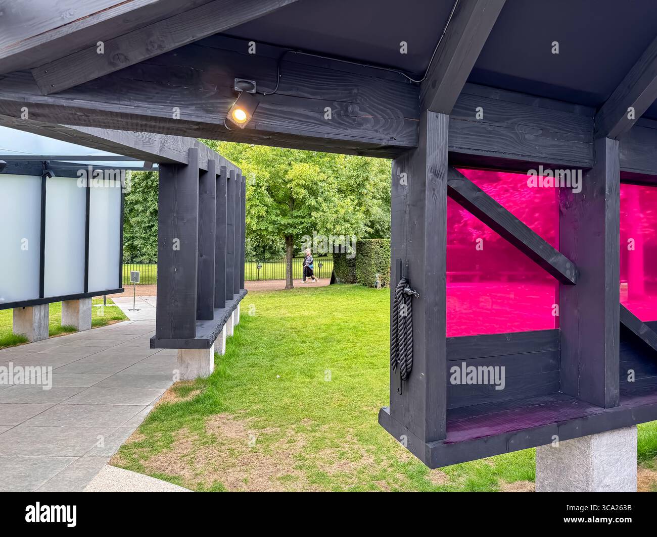 Archipelagic Void    23rd Serpentine Pavilion - 2024 by Minsuk Cho, Mass Studies - Smartphone Captured Stock Image