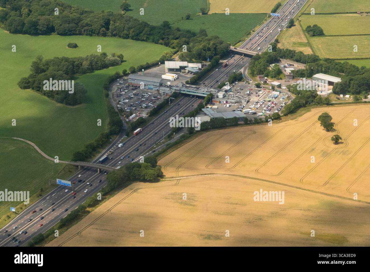 Aerial view m6 motorway hi-res stock photography and images - Alamy
