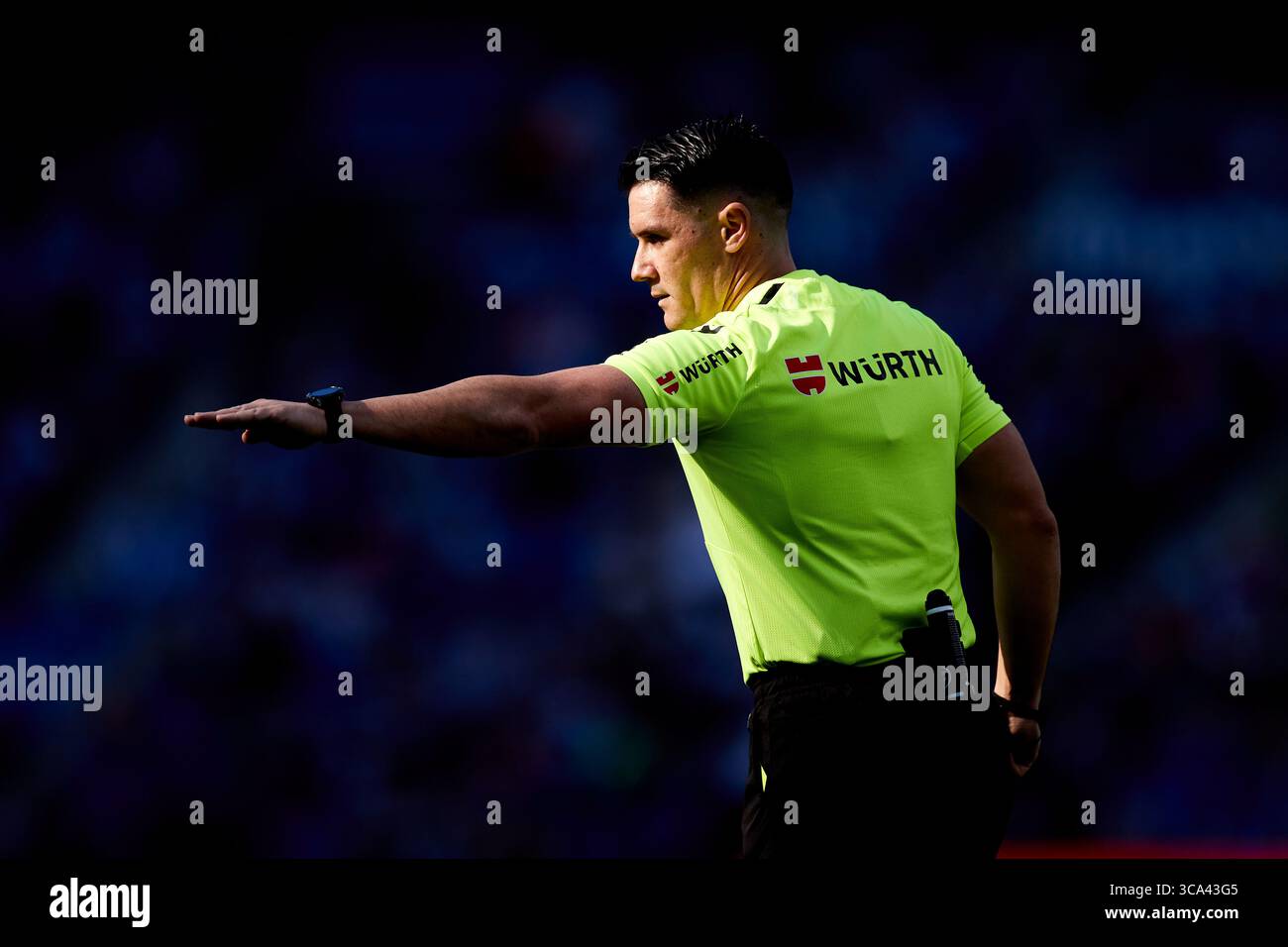 February 18, 2023, SAN SEBASTIAN, GUIPUZCOA, SPAIN: Ortiz Arias reacts during the La Liga Santander match between Real Sociedad and RC Celta de Vigo at Reale Arena  on February 18, 2023, in San Sebastian, Spain. (Credit Image: © Ricardo Larreina/AFP7 via ZUMA Press Wire) Stock Photo
