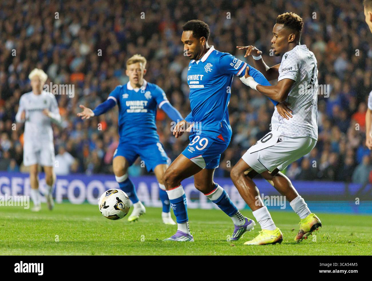 Rangers' Danilo during the UEFA Champions League Third Qualifying round  match at Ibrox Stadium, Glasgow. Picture date: Tuesday 5 Aug, 2025. Rangers. Stock Photo