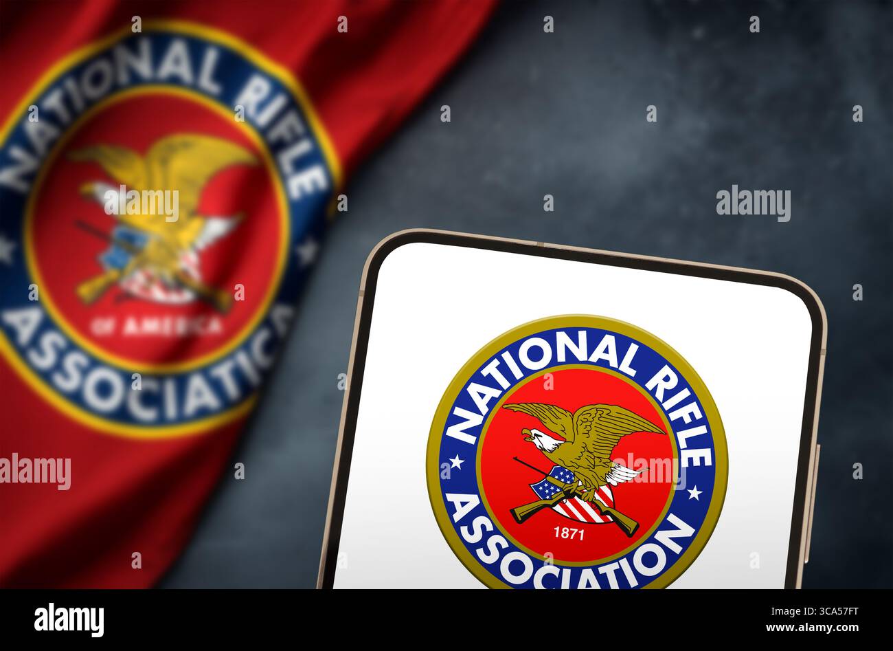 National Rifle Association NRA - Gun Rights Advocacy and Second Amendment Debate Stock Photo