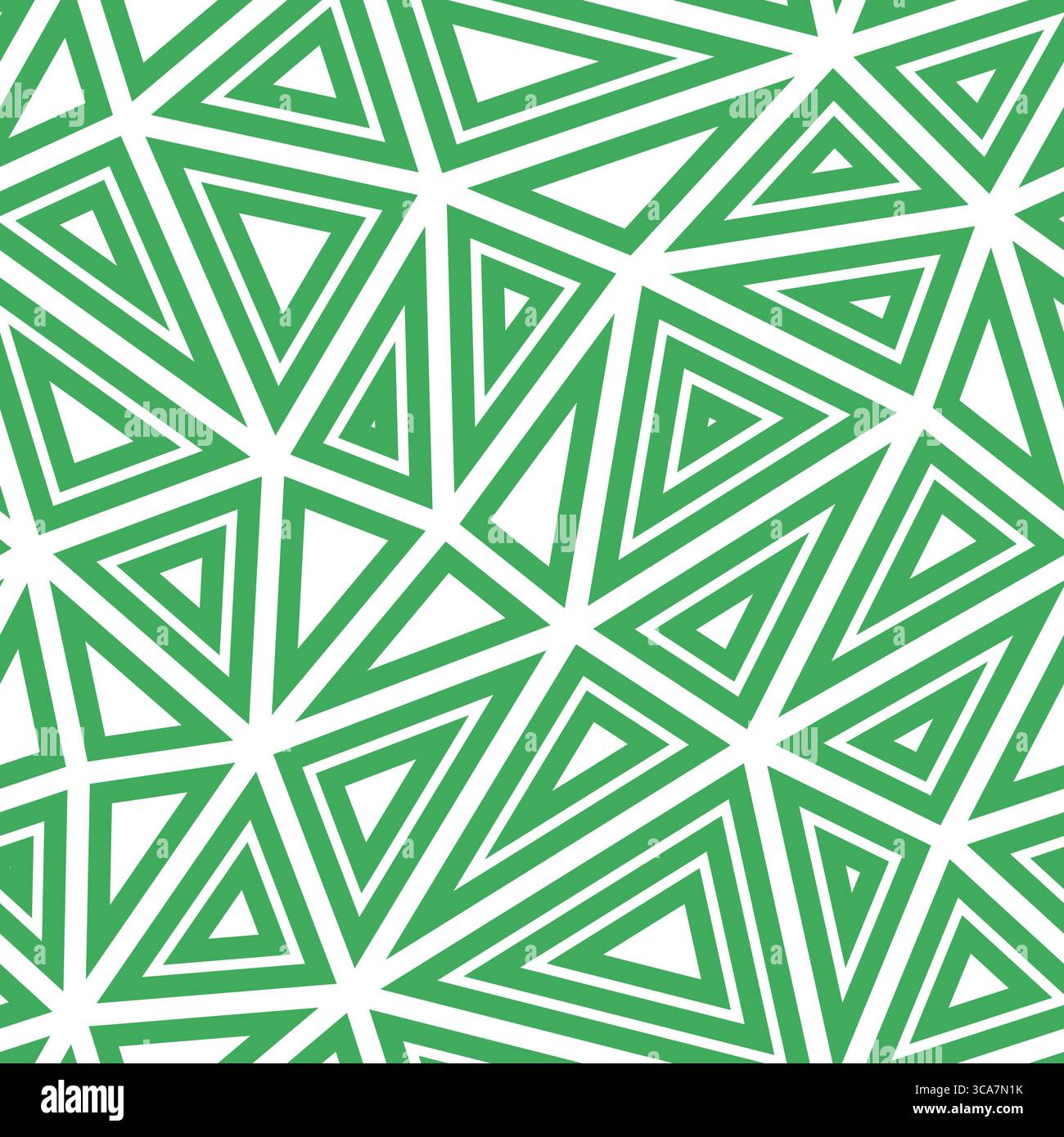 Vector science background. Big shape size. Multiple repeated inner triangles. Solid color style. Repeatable pattern. Vibrant vector tiles. Stock Vector
