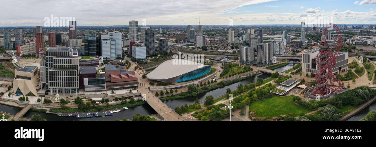 Panoramic aerial image of Stratford - East London UK Stock Photo