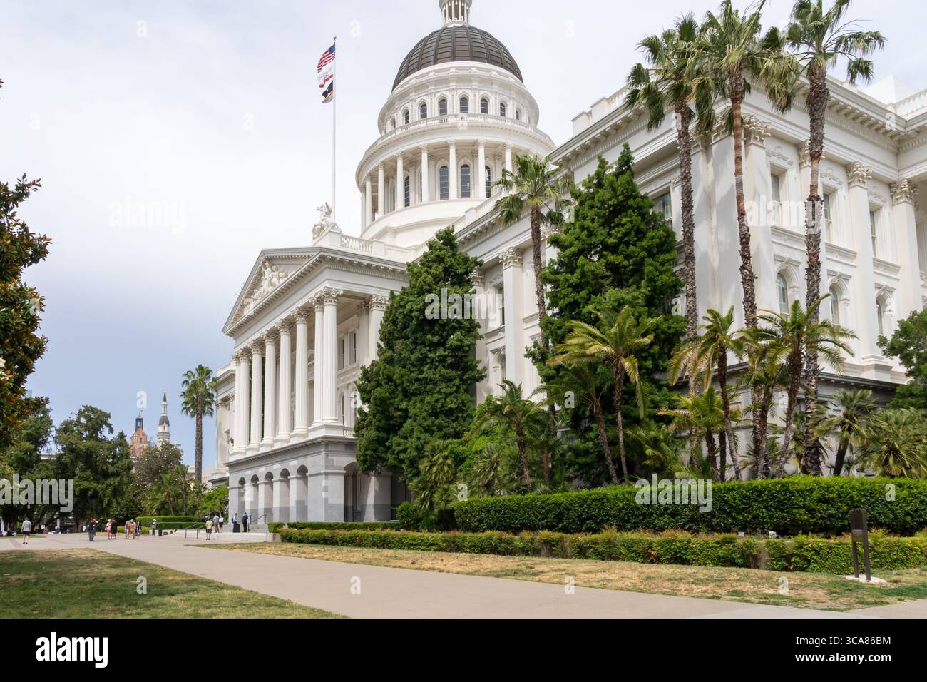 People visiting California State Capitol in Sacramento, California, USA Stock Photo