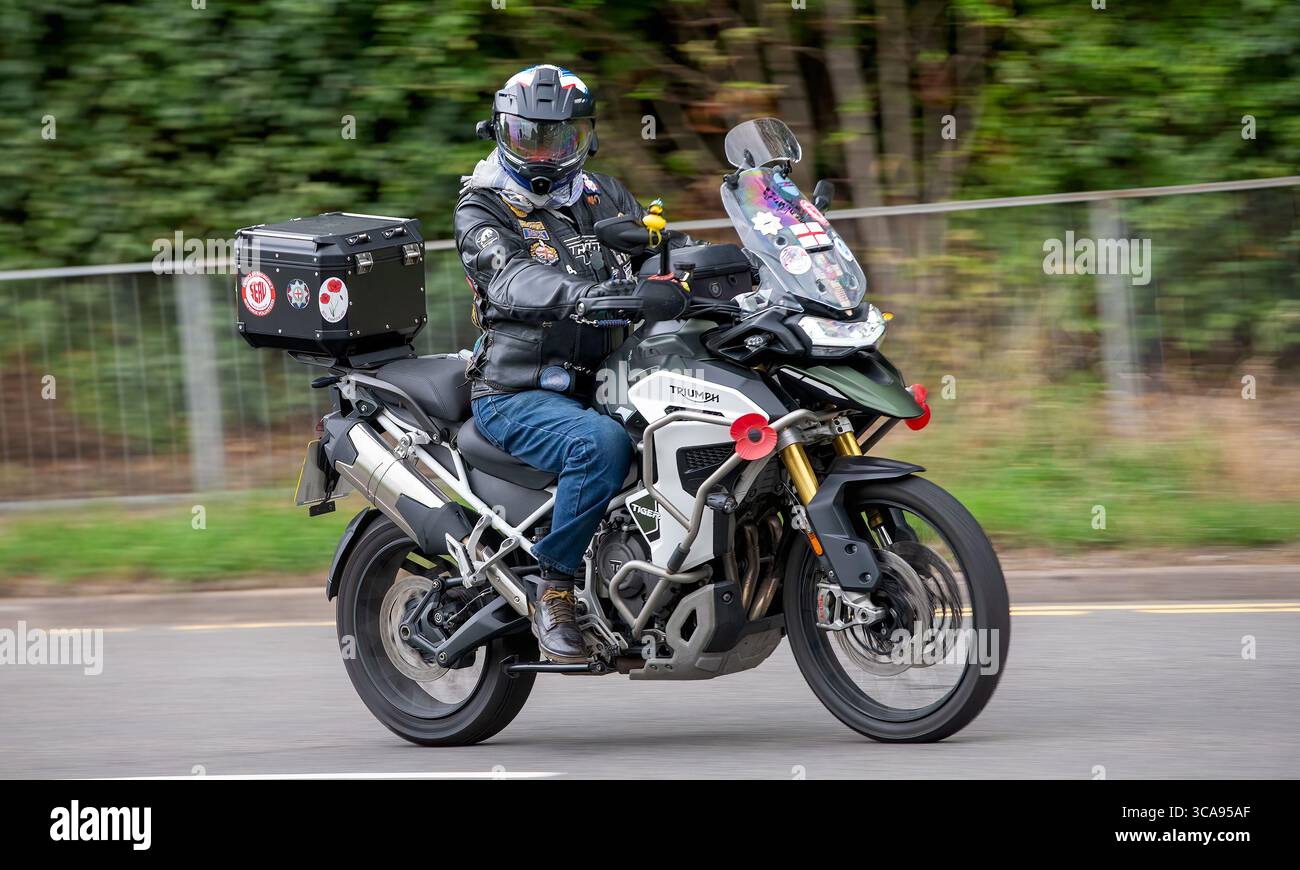 Explorer Motorcycle Milton Keynes,Bucks,UK - Aug 3rd 2025: 2023 Triumph Tiger 1200 Rally ...