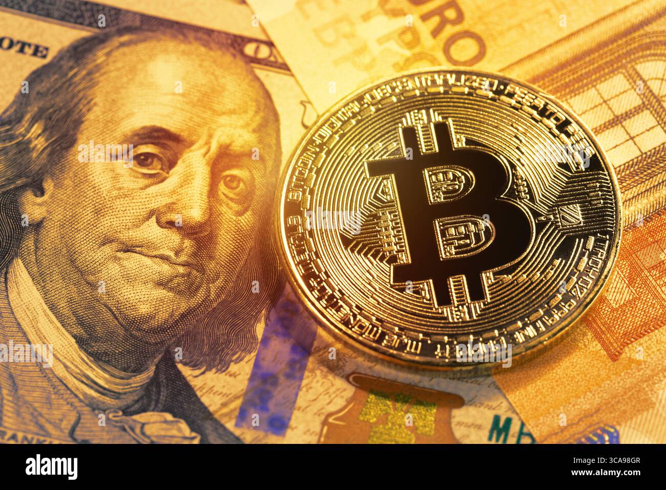 100 dollar and 100 euro bills hi-res stock photography and images - Alamy