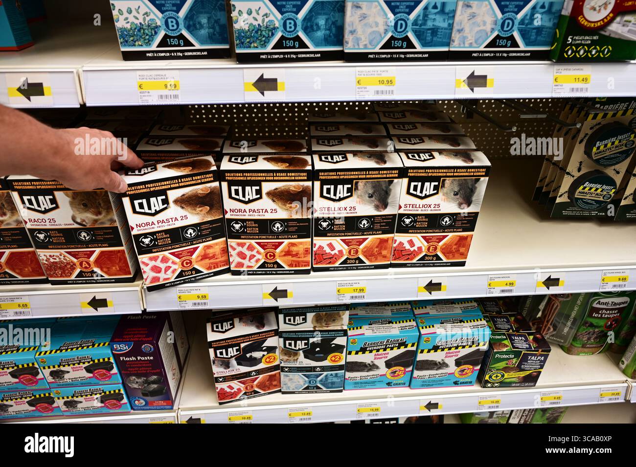 Rodenticide in a store Stock Photo