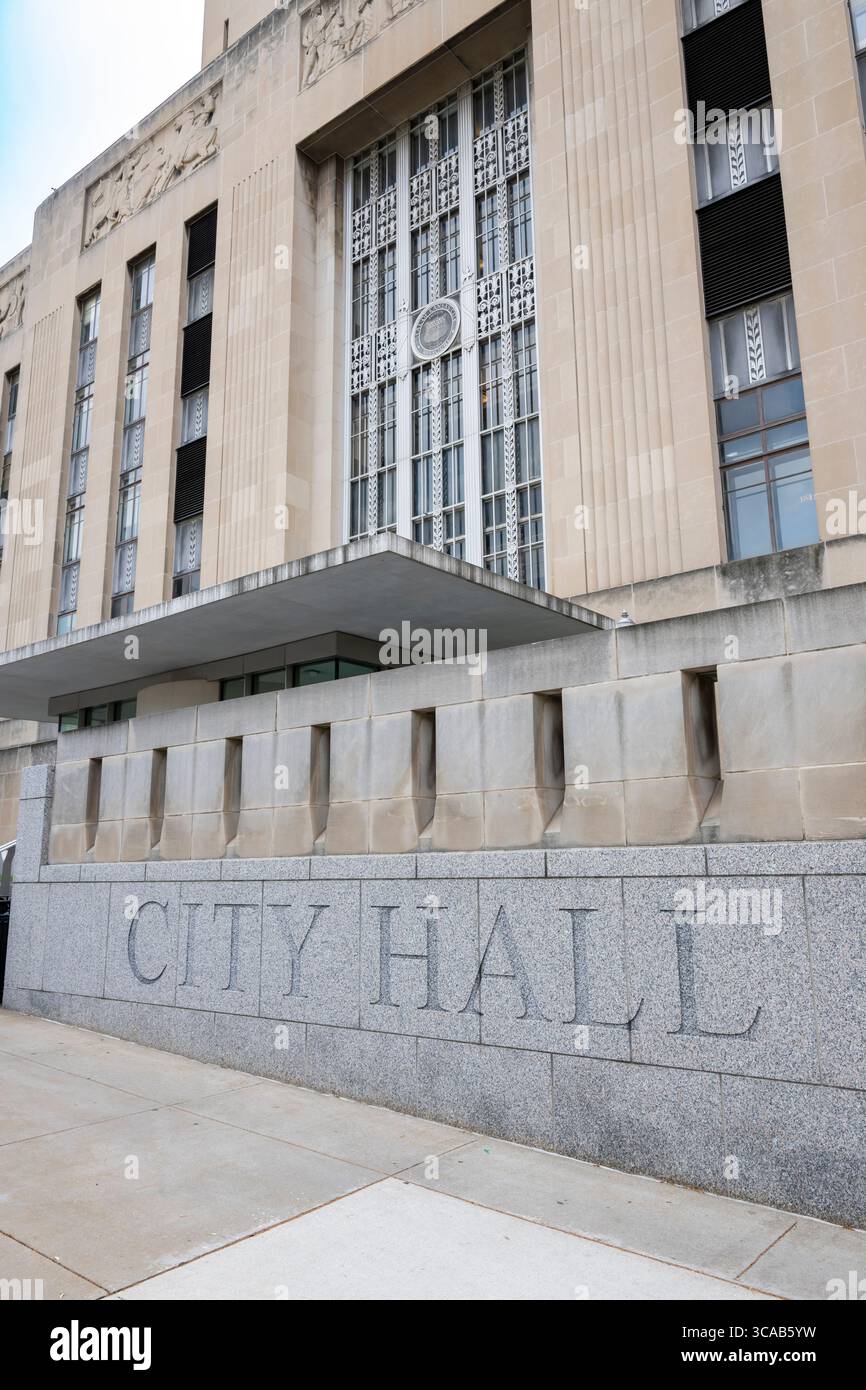 Kansas City, Missouri.  Exterior of the city hall building Stock Photo