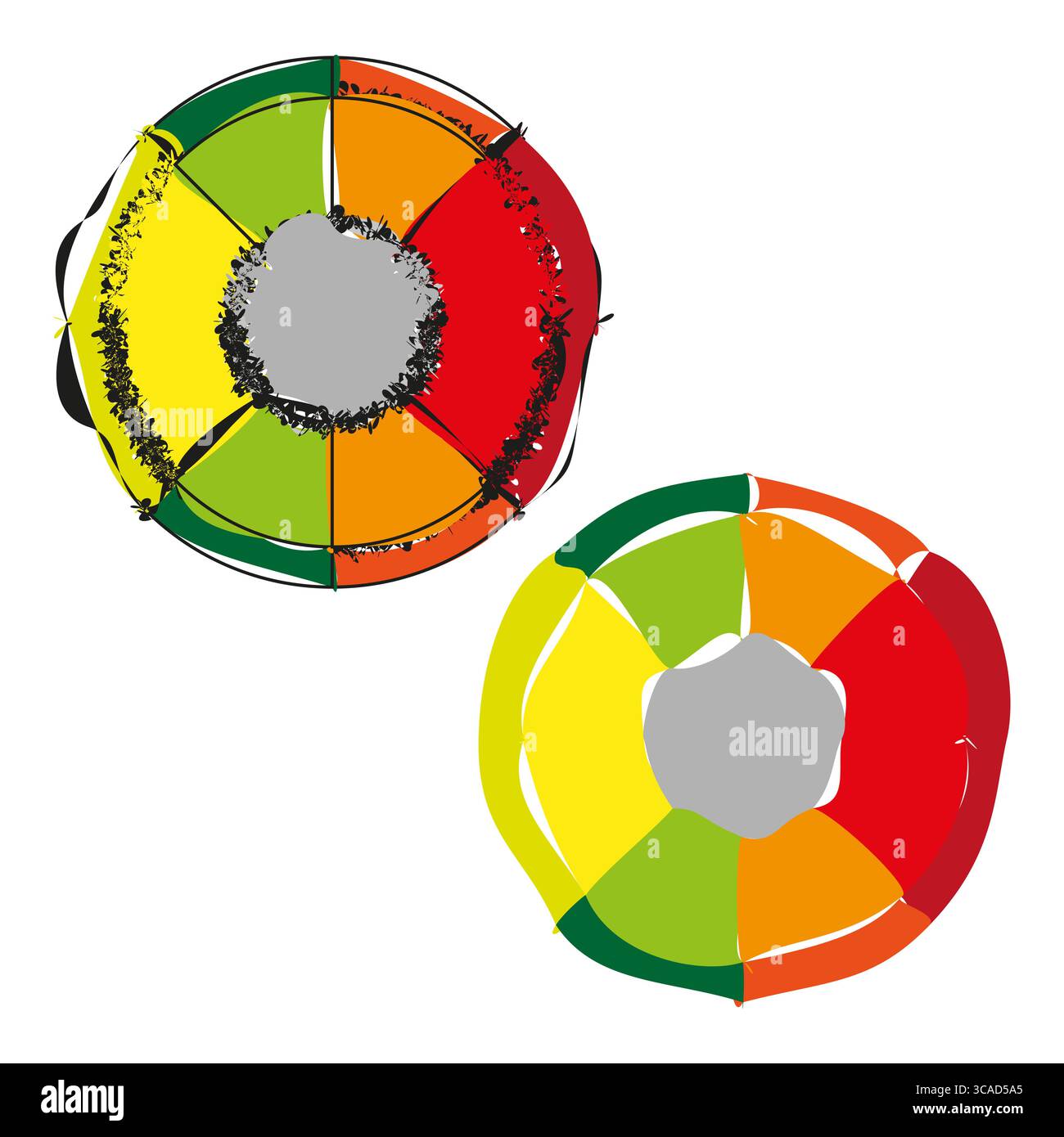 Sketch ring icon. Color wheel shapes. Rough gradient Vector. Artistic ...