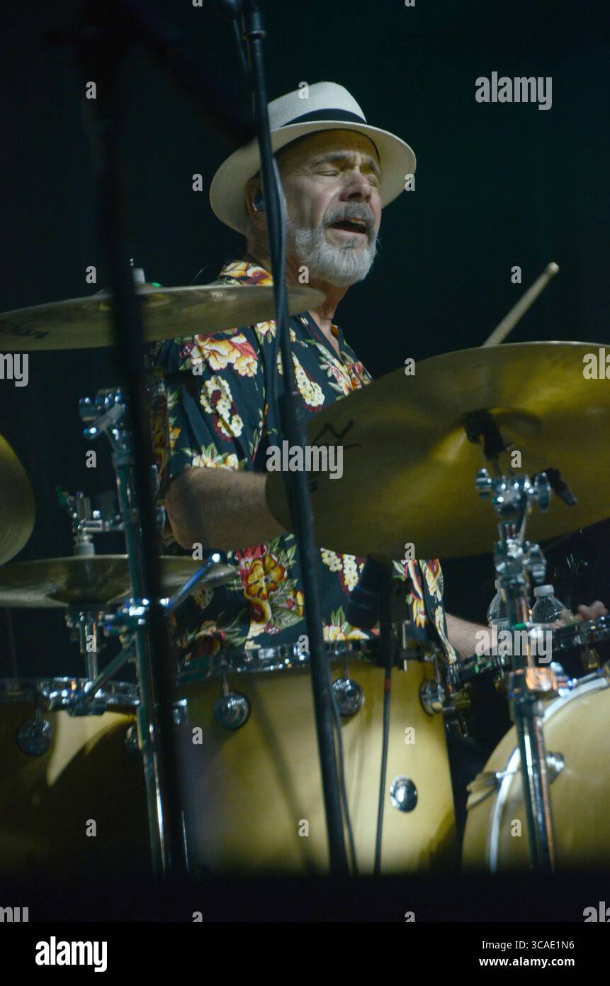 June 17, 2023, Reno, Nevada, USA: Music of Chicago, with Danny Seraphine and Jeff Coffey, performs during the Reno Blues and Brew Festival at the Eldorado Resort Casino. (Credit Image: © Dan Locke/ZUMA Press Wire) Stock Photo