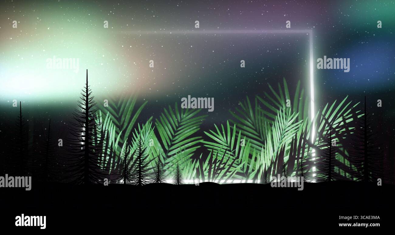 Floating neon rectangular frame hi-res stock photography and images - Alamy