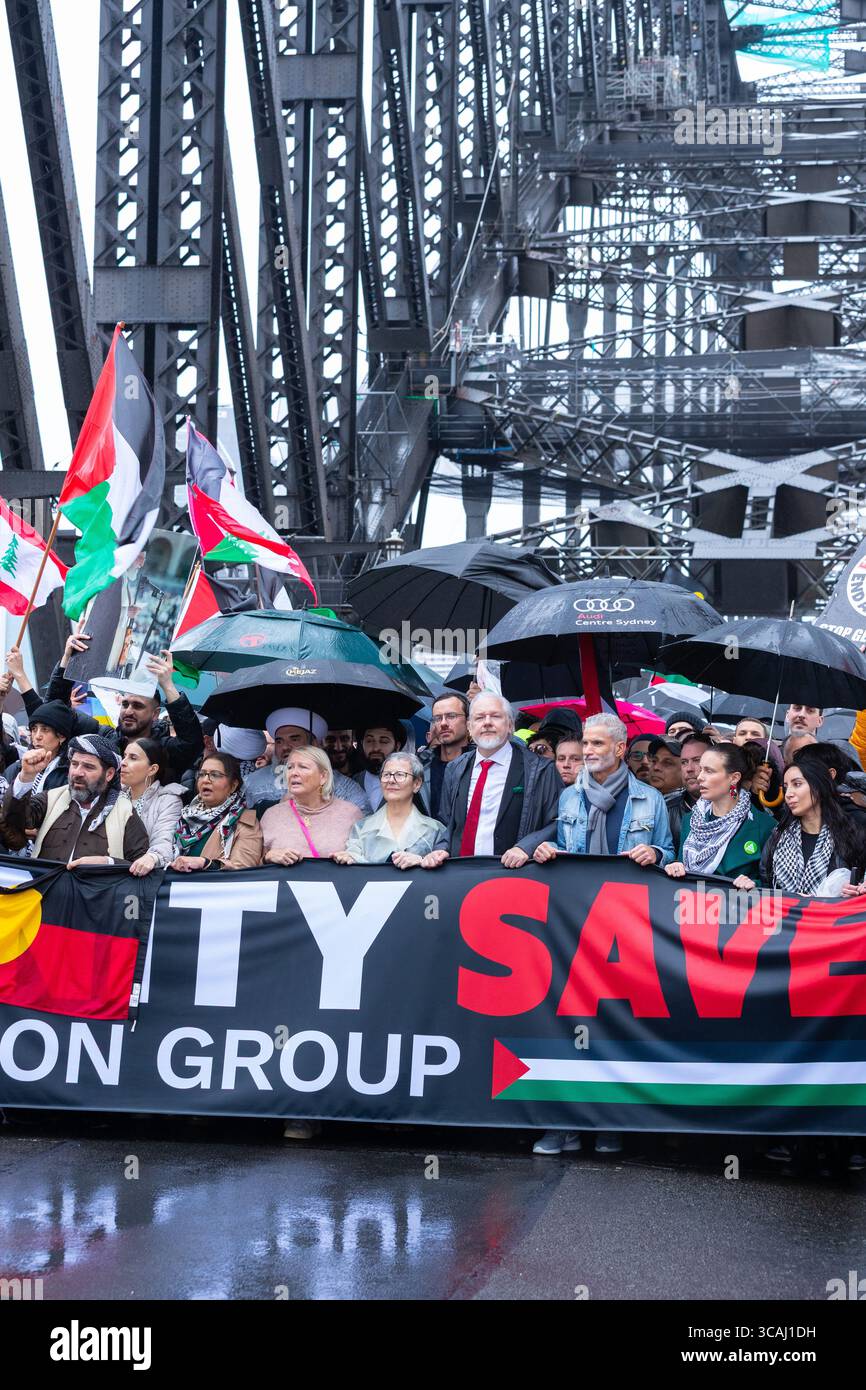 Sydney Australia 03 Aug 2025 A large crowd has marched across Sydney
