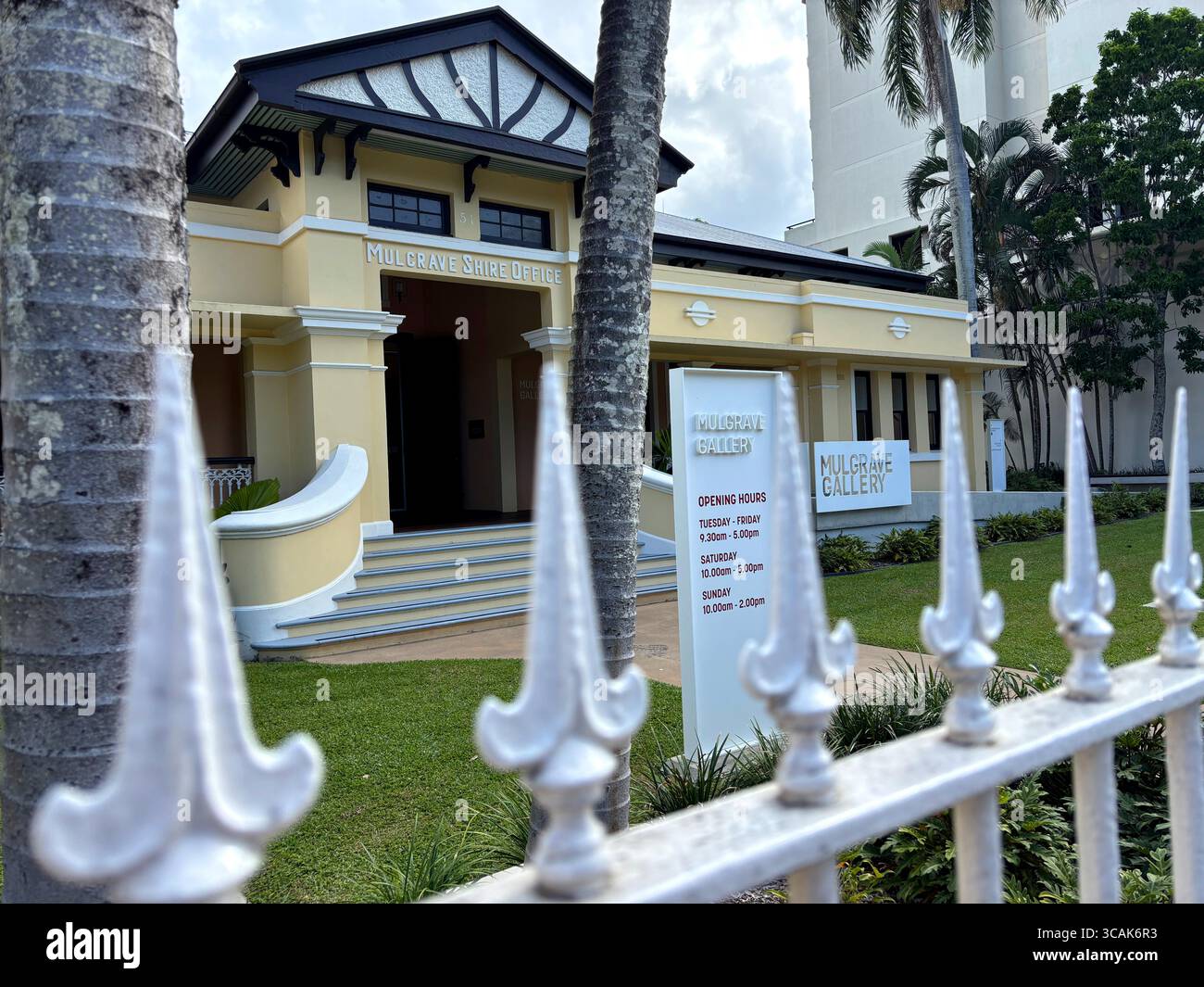 Mulgrave Gallery in the old Mulgrave Shire Office, The Esplanade, Cairns, Queensland, Australia. No PR - Smartphone Captured Stock Image
